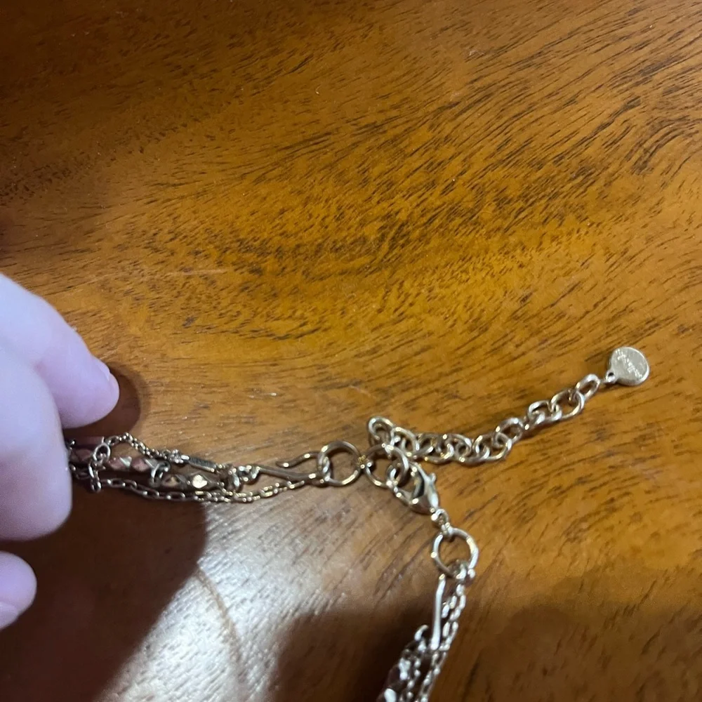 Stella & Dot Gold Necklace with Clear Pendant - Picture 10 of 14